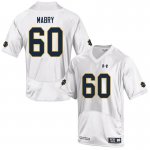 Notre Dame Fighting Irish Men's Cole Mabry #60 White Under Armour Authentic Stitched College NCAA Football Jersey JMO6099EQ